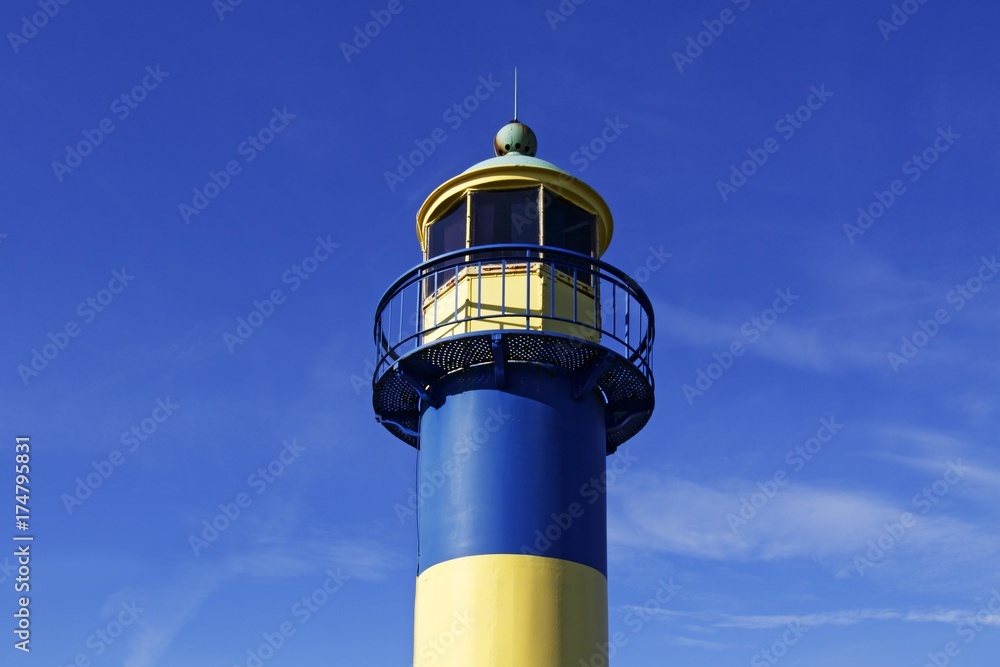 Old lighthouse in the harbour, Baltic Sea seaside resort town of Eckernfoerde, Rendsburg-Eckernfoerde district, Schleswig-Holstein, Germany, Europe Old lighthouse in the harbour, Baltic Sea seaside resort town of Eckernfoerde, Rendsburg-Eckernfoerde district, Schleswig-Holstein, Germany, Europe