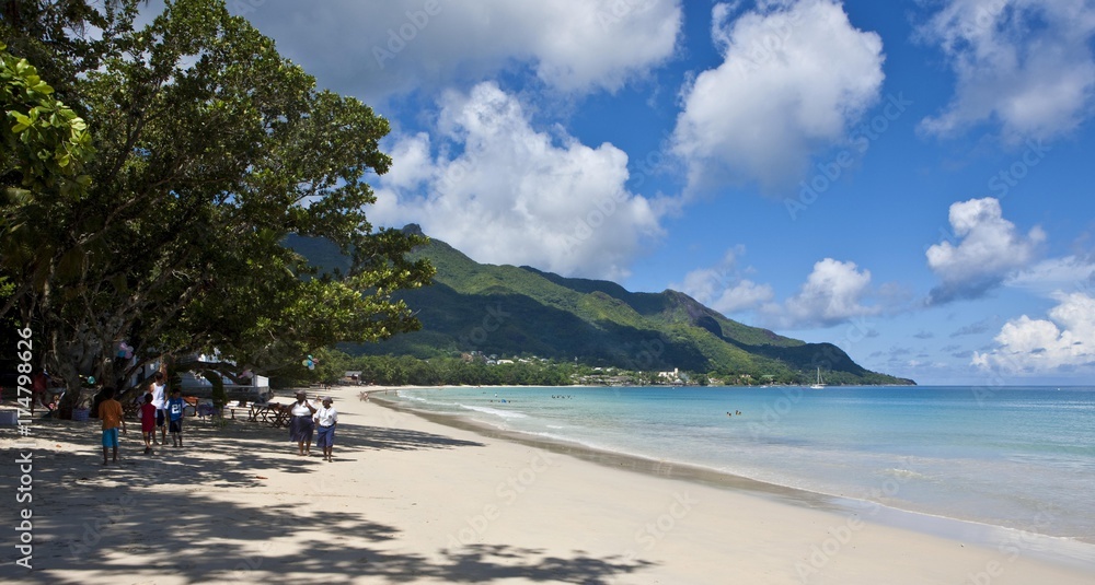 Look on Beau Vallon Bay, Mahe Island, Seychelles, Indian Ocean, Africa
