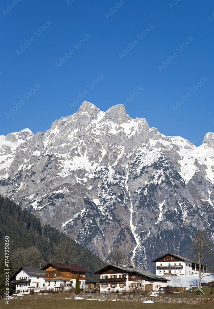 Mountain in the Austrian Alps in Werfen, Austria, Europe