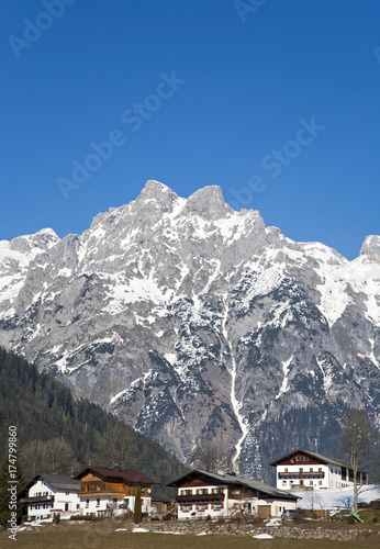 Mountain in the Austrian Alps in Werfen  Austria  Europe