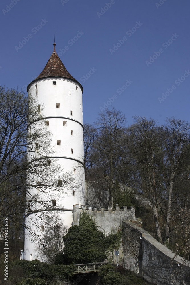 White Tower in Biberach an der Riss, Upper Swabia, Baden-Wuerttemberg, Germany, Europe