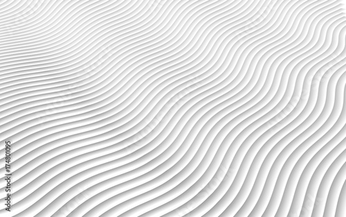 3D papercut abstract pattern. Gradient white paper layers. Vector background. Design layout of shape paper cut .