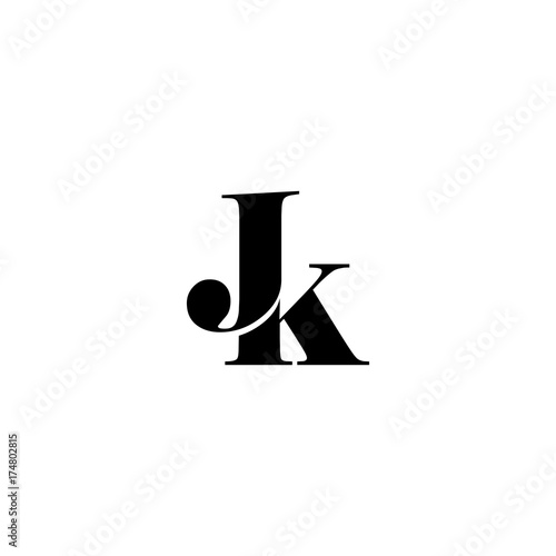 jk abstract letter logo vector