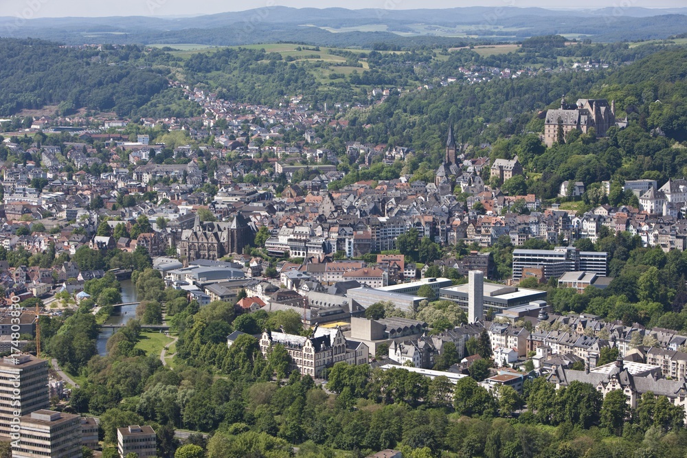 View of Marburg an der Lahn, Hesse, Germany, Europe