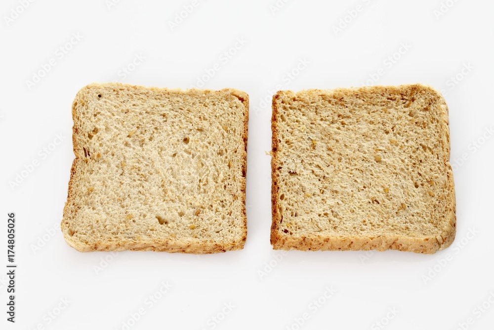 Two slices of whole-grain toast