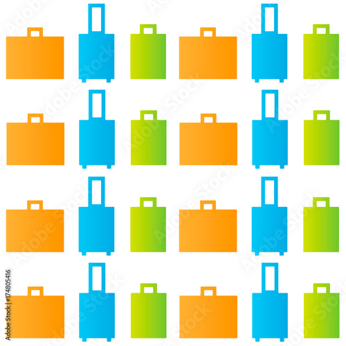 Vector seamless pattern of luggage