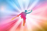 Kung Fu Master Silhouettes, Colorful, Rainbow 