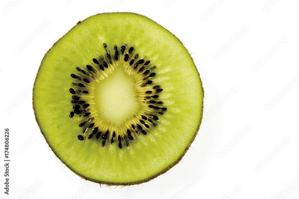 Slice of a kiwi fruit