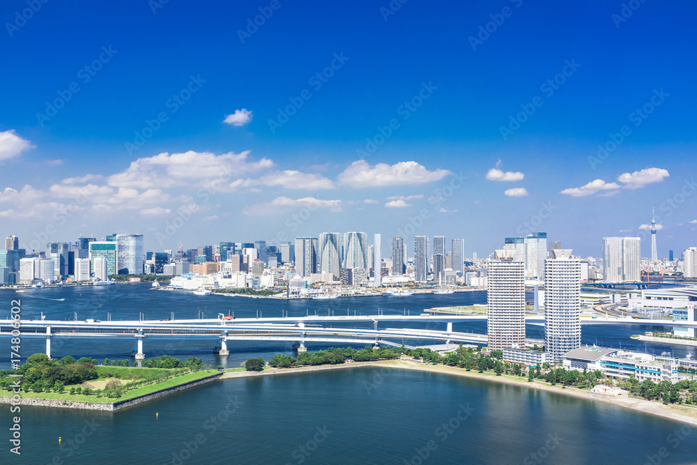 Fototapeta premium 東京スカイツリーとベイエリアのタワーマンション