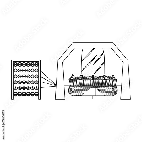 Machine, single icon in outline style.Machine vector symbol stock illustration web.