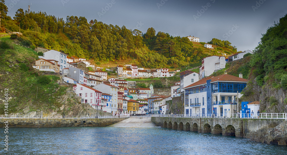 Naklejka premium Pueblo de Cudillero,Asturias