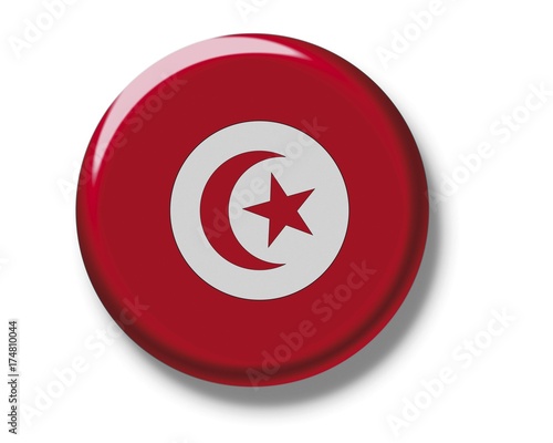 Free Download Button, flag of Tunisia - GFXLoad