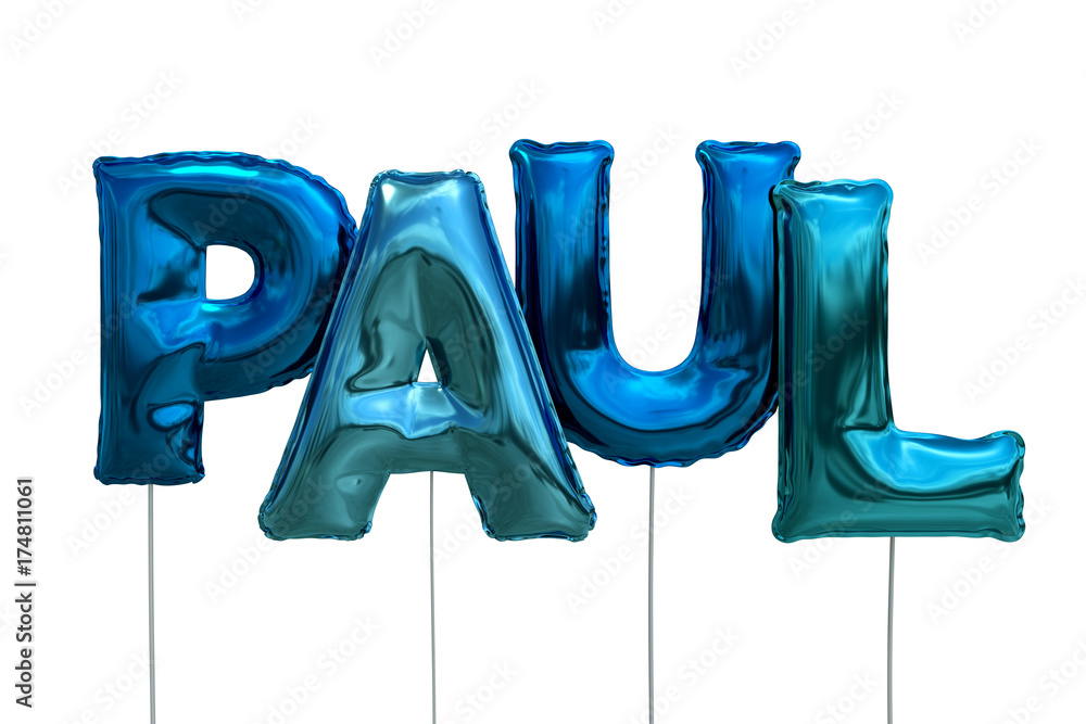 Name Paul Luftballons freigestellt Name Paul Luftballons freigestellt