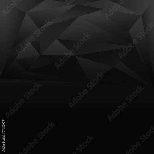 Background design with gray and black triangles photo
