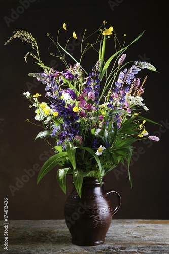 Wild flowers in a vase