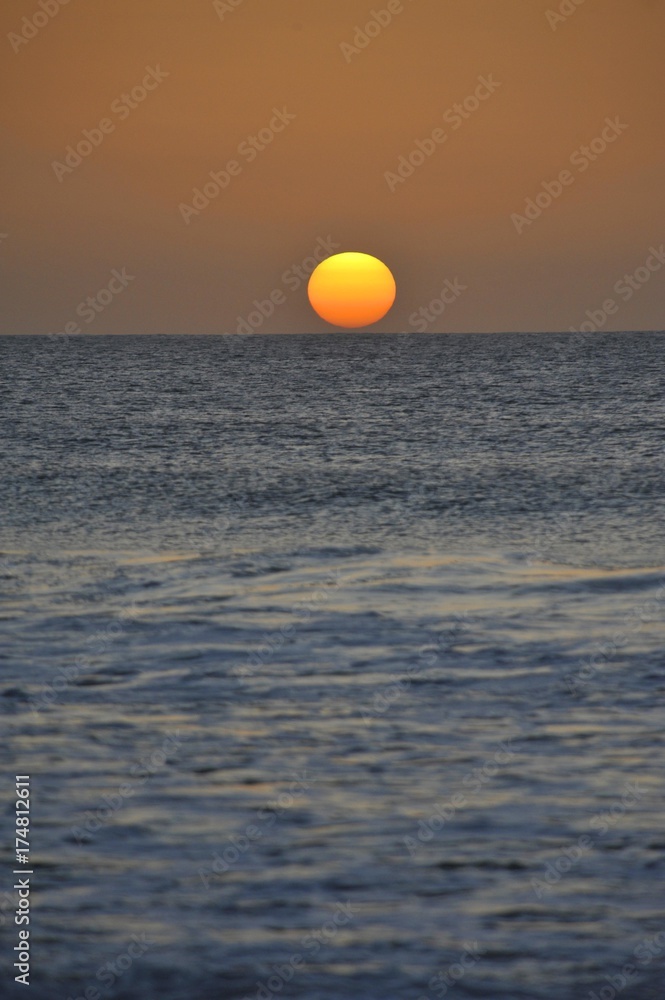 Sunset at the Atlantic Ocean, Canary Islands, Spain, Europe
