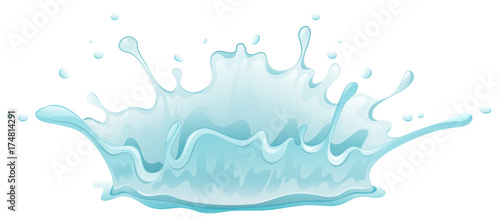 Splash of water on white background