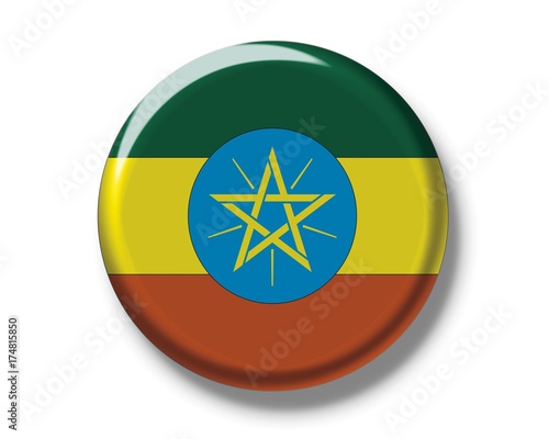 Button, flag of Ethiopia