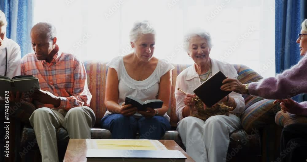 Doctor and seniors interacting with each other Doctor and seniors interacting with each other