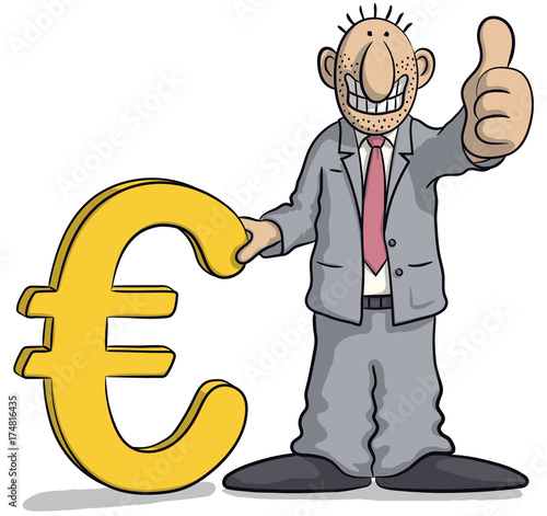 Man with euro sign