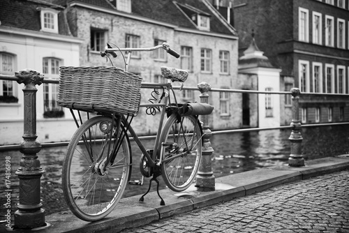 Bicycle Parked Overlooking the Canal - Urban Vibe