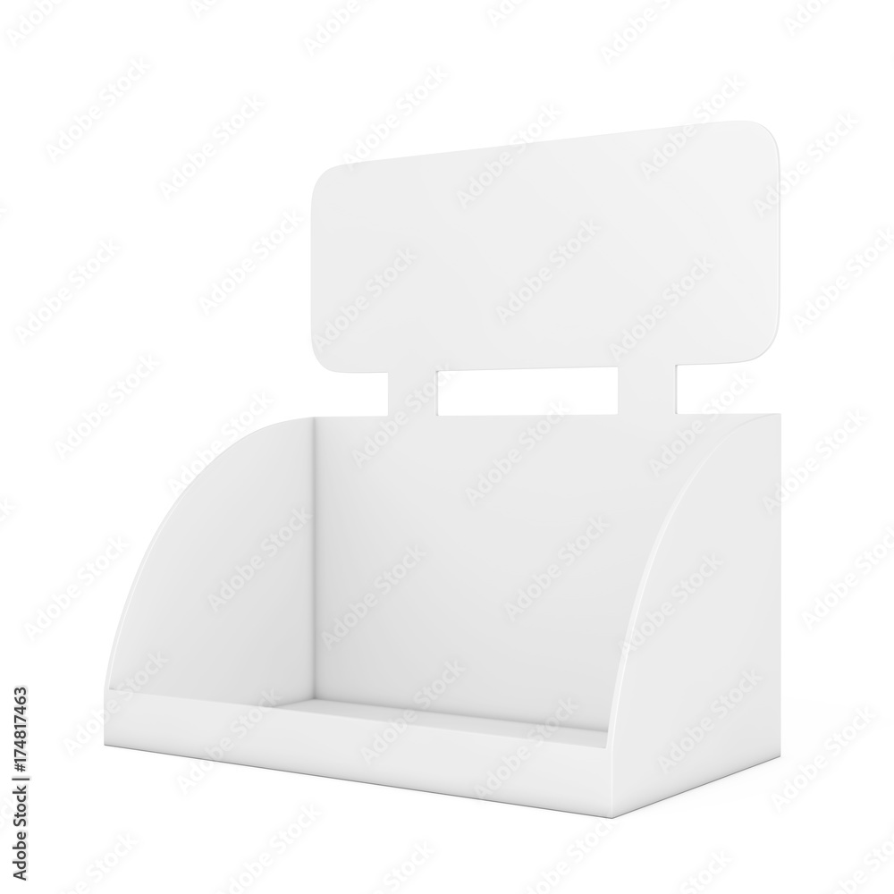 Blank Empty Box Display for Products Promotion with Copy Space for Yours Design. 3d Rendering Blank Empty Box Display for Products Promotion with Copy Space for Yours Design. 3d Rendering