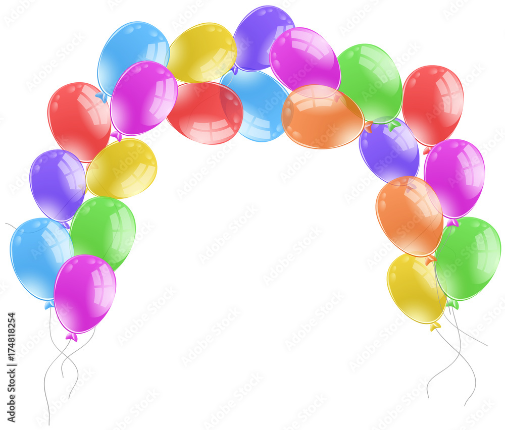 Colorful balloons on white background Colorful balloons on white background