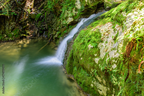 Waterfalls immersed in nature.