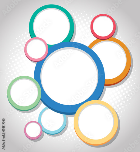 Background design with colorful circles