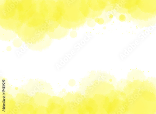 Background template with yellow watercolor