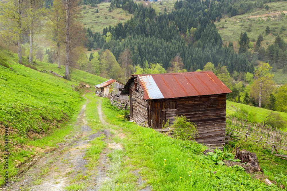 Fototapeta premium Deserted Mountain Houses
