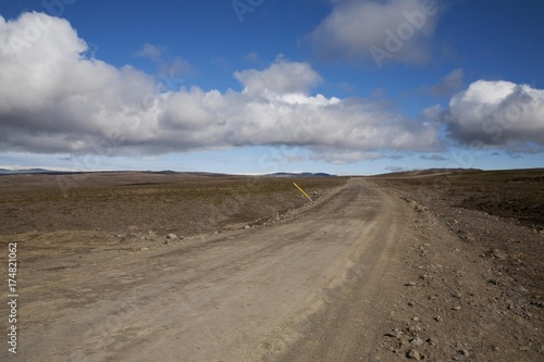 Gravel road in the south of Iceland, Europe