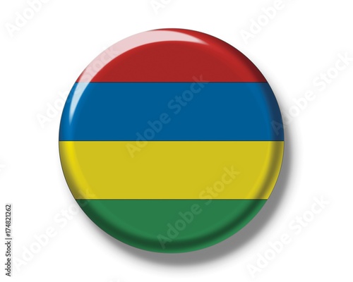 Free Download Button badge, flag of Mauritius - GFXLoad