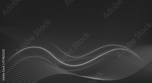 Wallpaper theme with wavy lines on gray background