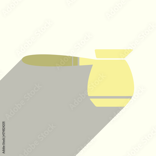 Coffee flat icons with of shadow. Vector illustration