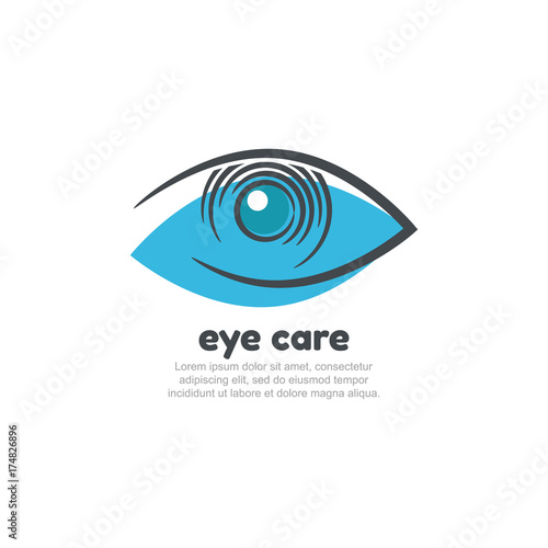 Eye care logo design vector template.