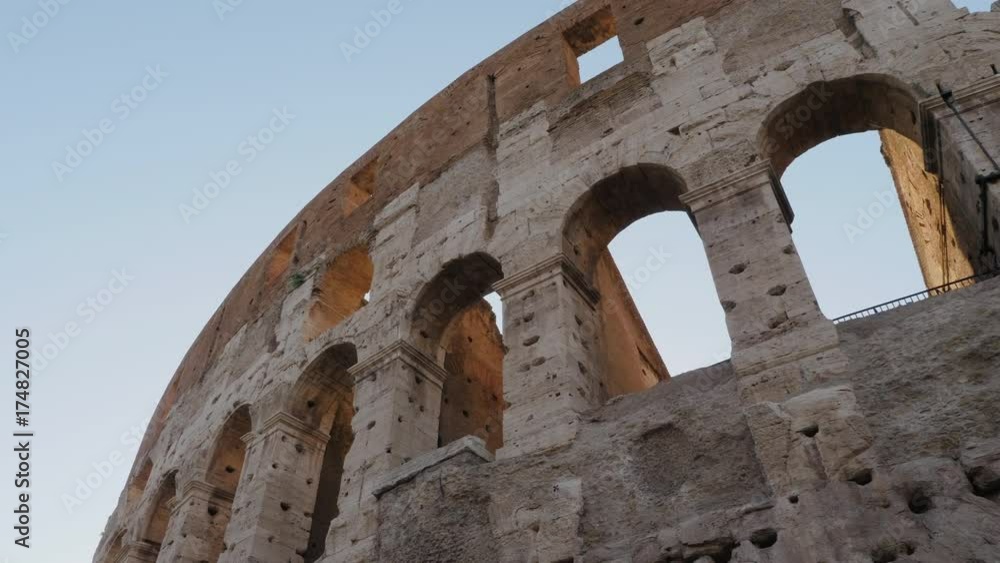 The upper arches of the Colosseum. Italy, Rome. The upper arches of the Colosseum. Italy, Rome.