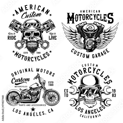 Set of vintage emblems