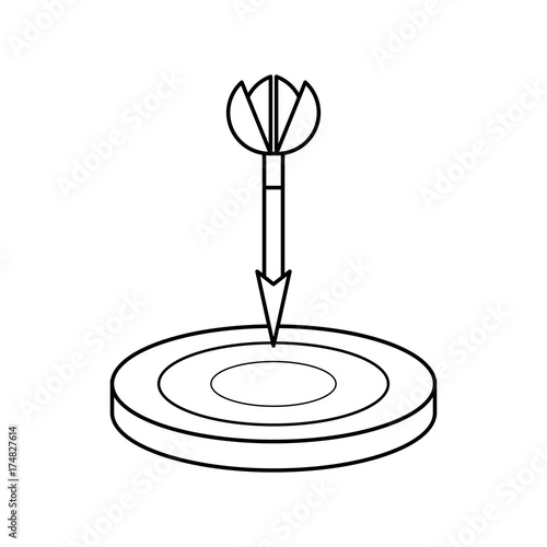 dart target vector illustration