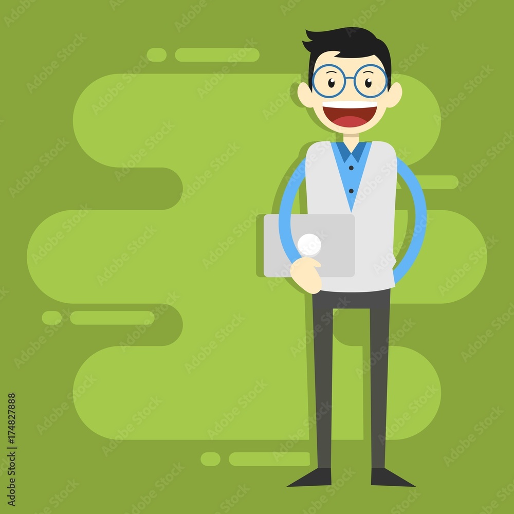Young manager and businessman character illustration Young manager and businessman character illustration