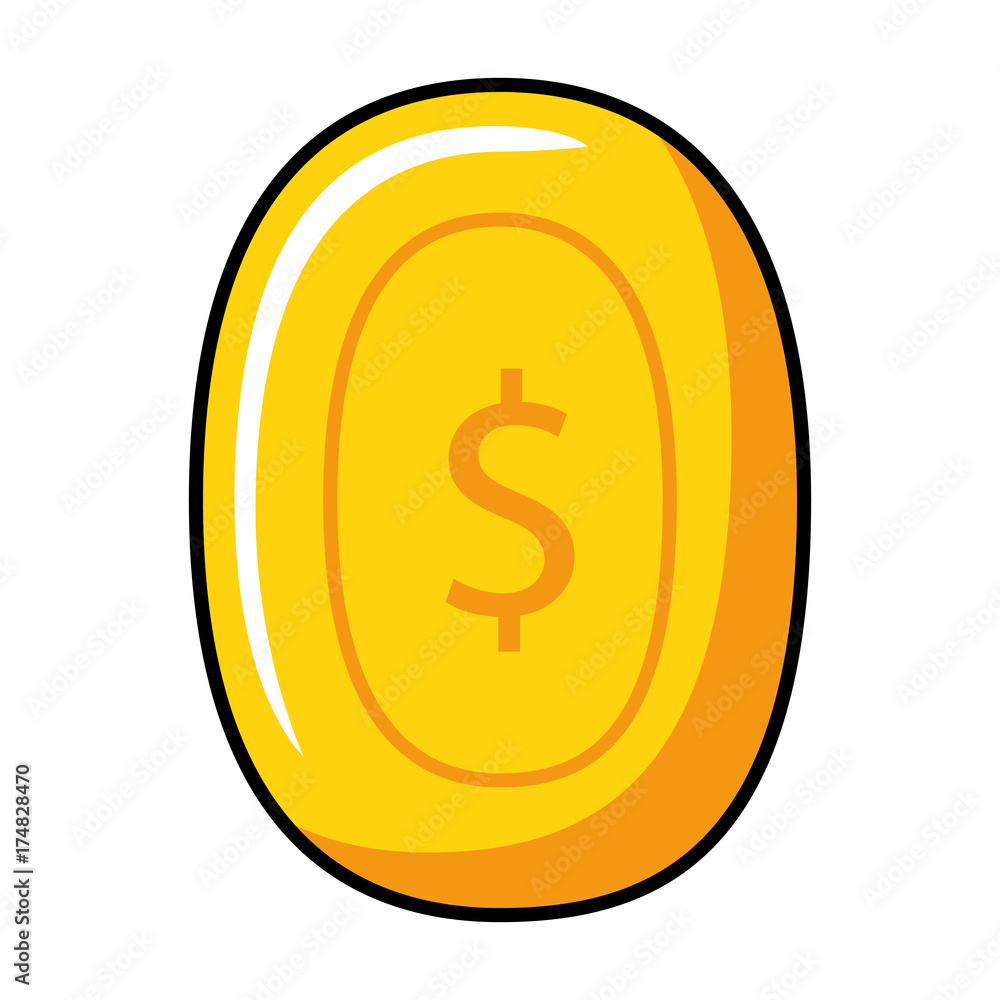 pixelated coin game icon