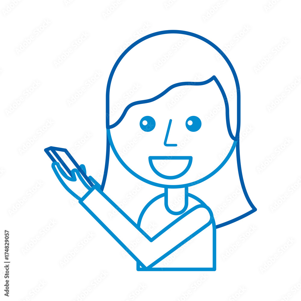 young girl with mobile phone in her hand young girl with mobile phone in her hand