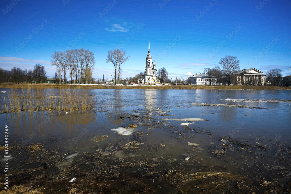 Church on the river bank