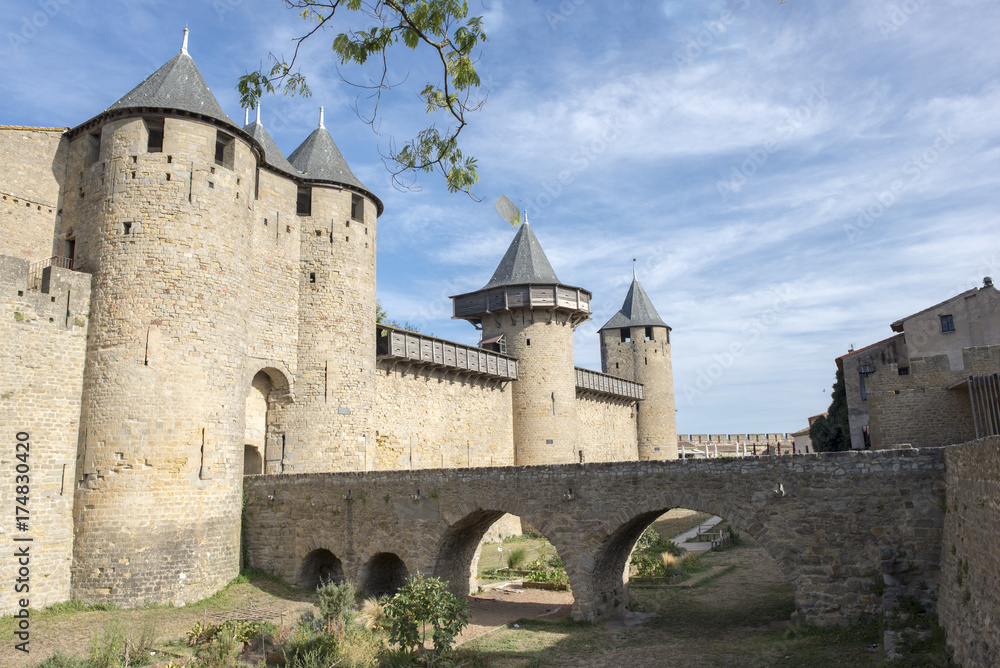 The pretty village of Carcassonne in France