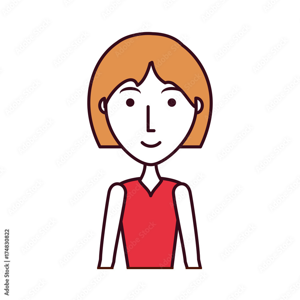 cartoon woman icon