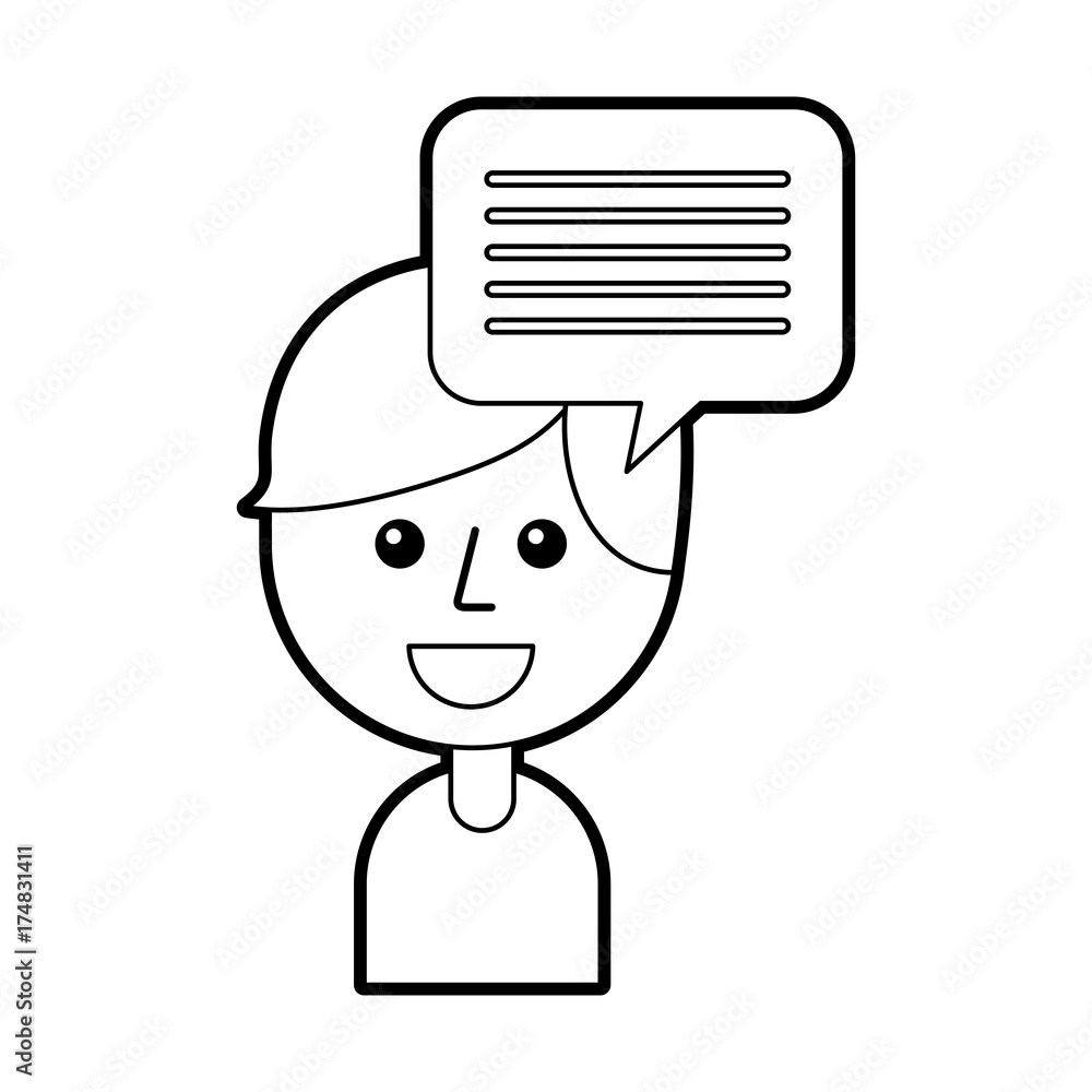 young boy speech bubble conversation talk young boy speech bubble conversation talk