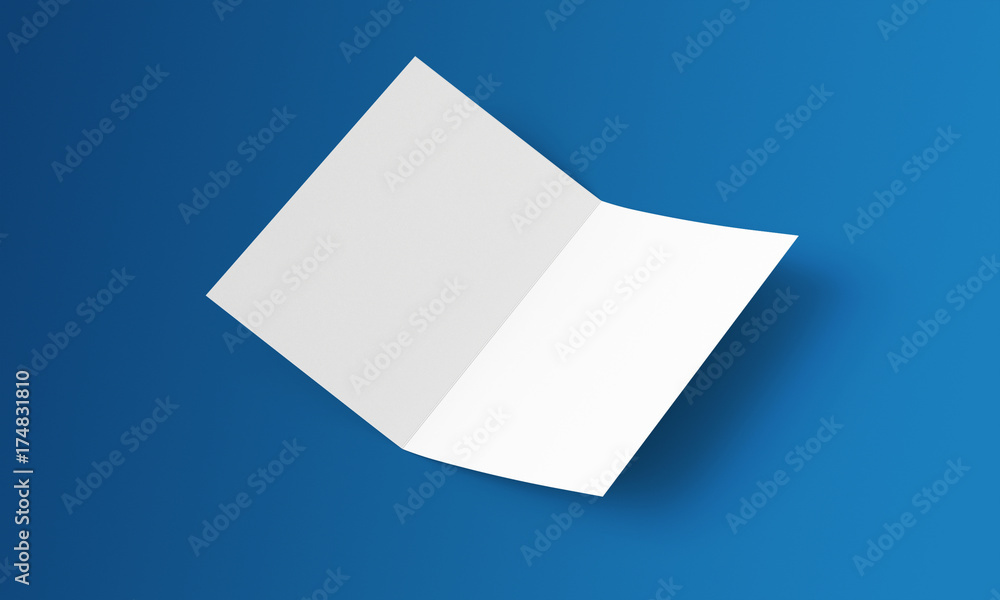 Brochure mock-up. Isolated A4/A5. Hovering blank two fold paper brochure on background. Mock up opened magazine, journal, booklet, postcard, flyer, business card or brochure. Cover for your design. Brochure mock-up. Isolated A4/A5. Hovering blank two fold paper brochure on background. Mock up opened magazine, journal, booklet, postcard, flyer, business card or brochure. Cover for your design.