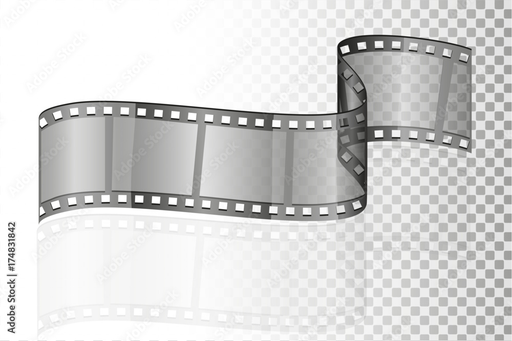 Fototapeta premium cinema film transparent stock vector illustration
