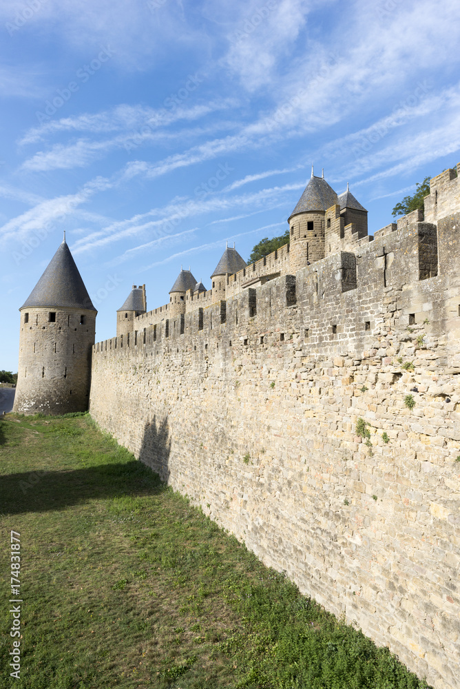 The pretty village of Carcassonne in France