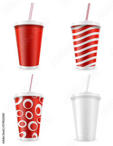 paper cup for soda stock vector illustration